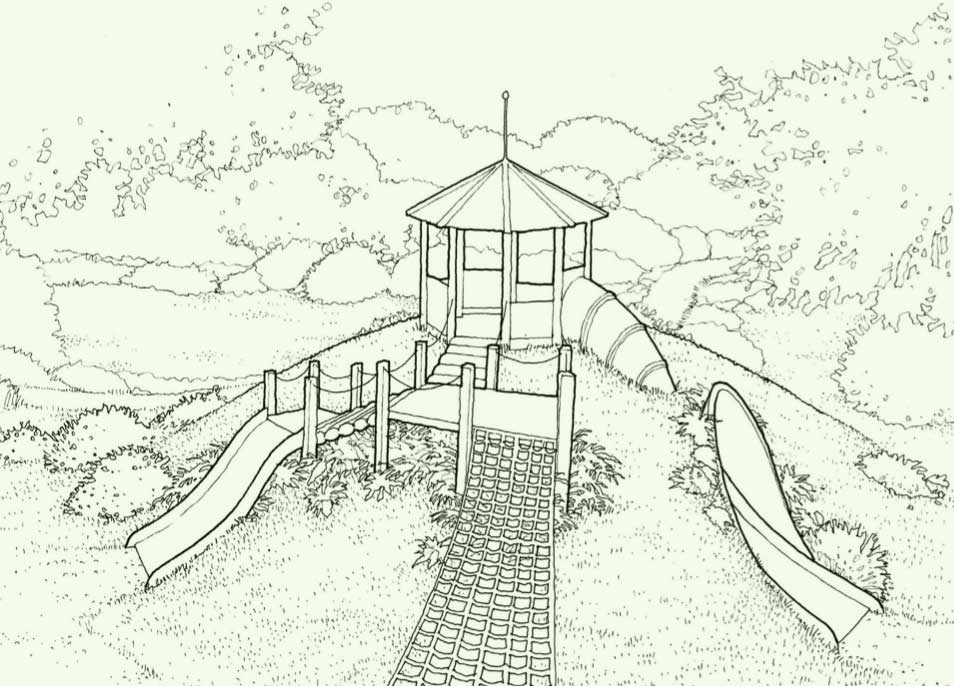 plan drawing of playground in the park